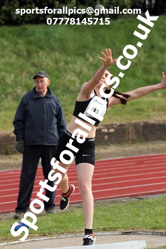 Shot putt, North East Grand Prix No. 1, Monkton on Wednesday, April 28th, 2021. Photo: David T. Hewitson/Sports for All Pics